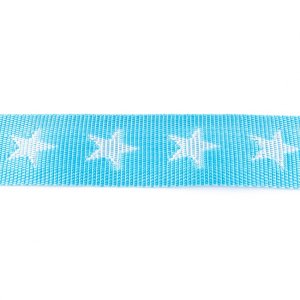 Gurtband ca. 40 mm - Sterne - helles blau