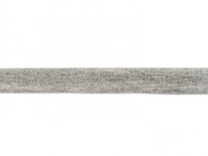 Jersey-Schrägband 20mm grau meliert