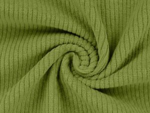 Cord Stretch Washed - 2 mm Breite Rippen - uni kiwi