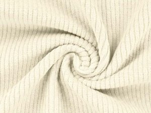 Cord Stretch Washed - 2 mm Breite Rippen - uni wollweiß