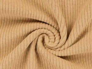 Cord Stretch Washed - 2 mm Breite Rippen - uni dunkles beige