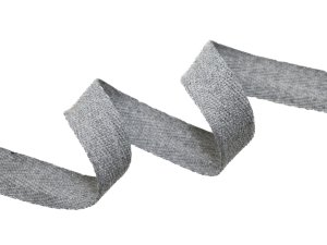 Twillband Baumwollköperband ca. 20 mm - meliert grau