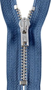 Reißverschluss Opti M40 Werra silbern nicht-teilbar 14 cm - jeansblau