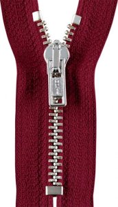 Reißverschluss Opti M40 Werra silbern nicht-teilbar 16 cm - burgundy