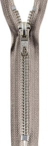 Reißverschluss Opti M60 Werra silbern nicht-teilbar 20 cm - grau