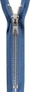 Reißverschluss Opti M60 Werra silbern nicht-teilbar 20 cm - jeansblau