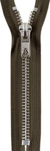 Reißverschluss Opti M60 Werra silbern nicht-teilbar 14 cm - khaki