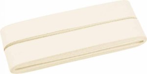 Hochwertiges Schrägband Baumwolle gefalzt 20 mm - 5 Meter Coupon - uni creme