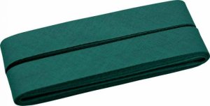 Hochwertiges Schrägband Baumwolle gefalzt 20 mm - 5 Meter Coupon - uni waldgrün