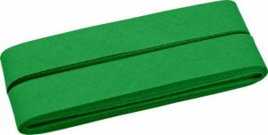 Hochwertiges Schrägband Baumwolle gefalzt 20 mm - 5 Meter Coupon - uni grasgrün