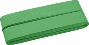Hochwertiges Schrägband Baumwolle gefalzt 20 mm - 5 Meter Coupon - uni grün