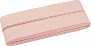 Hochwertiges Schrägband Baumwolle gefalzt 20 mm - 5 Meter Coupon - uni pastell rosa