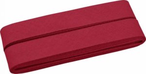 Hochwertiges Schrägband Baumwolle gefalzt 20 mm - 5 Meter Coupon - uni dunkles rot