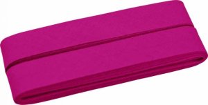 Hochwertiges Schrägband Baumwolle gefalzt 20 mm - 5 Meter Coupon - uni pink