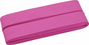 Hochwertiges Schrägband Baumwolle gefalzt 20 mm - 5 Meter Coupon - uni dunkles rosa