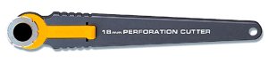 Rollschneider OLFA Quick Change gezahnt/Perforationsmesser 18 mm - schwarz