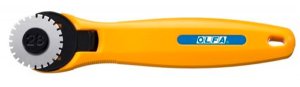 Rollschneider OLFA Quick Change gezahnt/Perforationsmesser 28 mm - gelb