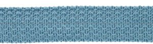 Einfasstresse Wolle 32 mm - Wellenmuster - jeansblau