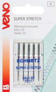 Nähmaschinennadeln Super Stretch HAx1 Stärke 75 - 5 Stück