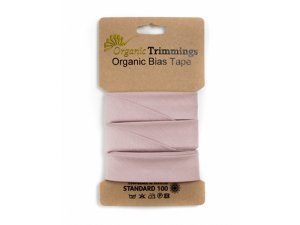 Popeline Organic Cotton Schrägband/Einfassband gefalzt 20 mm Breit x 5 Meter Coupon - uni nude