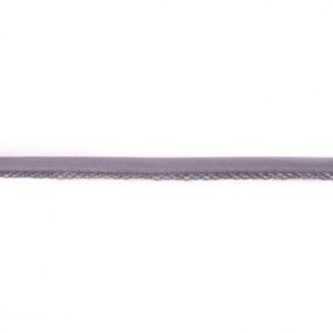 Einfassband Popeline ca. 15 mm mit Spitzenborde - uni dunkles grau