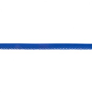 Einfassband Popeline ca. 15 mm mit Spitzenborde - uni kobaltblau
