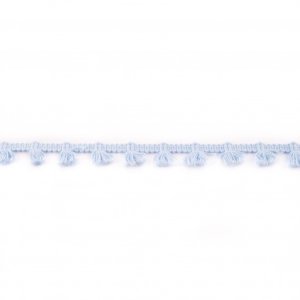 Quastenborte Baumwolle ca. 14 mm mit Fransen - uni blau