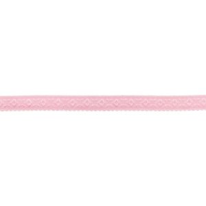 Elastisches Einfassband/Falzgummi  bestickt - rosa
