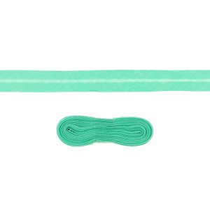 Schrägband/Einfassband Baumwolle gefalzt 20 mm - 3 m Coupon - uni  mint