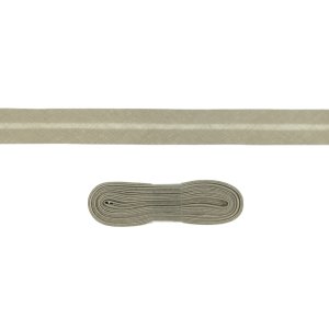 Schrägband/Einfassband Baumwolle gefalzt 20 mm - 3 m Coupon - uni taupe