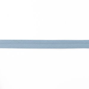 Einfassband Musselin Baumwolle gefalzt 20 mm - uni altblau