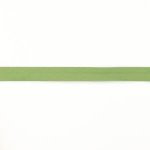 Einfassband Musselin Baumwolle gefalzt 20 mm - uni grün