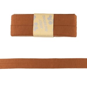 Jersey Viskose Schrägband/Einfassband gefalzt 20 mm x 3 m Coupon - uni bronze