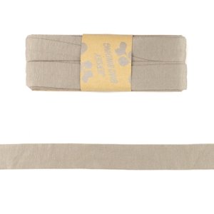 Jersey Viskose Schrägband/Einfassband gefalzt 20 mm x 3 m Coupon - uni Kieselstein