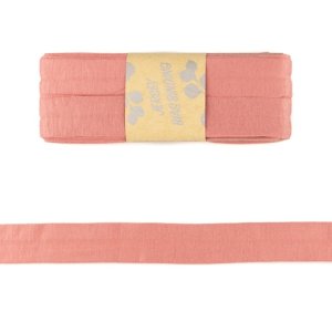 Jersey Viskose Schrägband/Einfassband gefalzt 20 mm x 3 m Coupon - uni aprikose