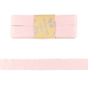 Jersey Viskose Schrägband/Einfassband gefalzt 20 mm x 3 m Coupon - uni rosa