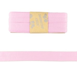 Jersey Viskose Schrägband/Einfassband gefalzt 20 mm x 3 m Coupon - uni dunkles rosa