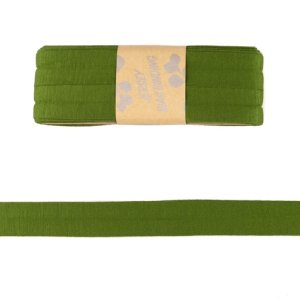 Jersey Viskose Schrägband/Einfassband gefalzt 20 mm x 3 m Coupon - uni olive