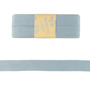Jersey Viskose Schrägband/Einfassband gefalzt 20 mm x 3 m Coupon - uni blassblau