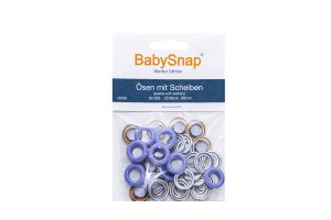 Baby Snap Ösen mit Scheiben - 20 Stück/8 mm - flieder