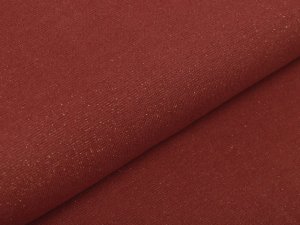 Glattes Bündchen im Schlauch 70 cm mit Glitzerfäden - uni dunkles lachs/goldfarben
