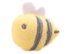 Plüschi ca. 4 cm x 3,8 cm - putzige Biene - beige