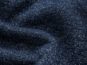 Angerauter Sweat mit Glitzereffekt - blau-silberfarben