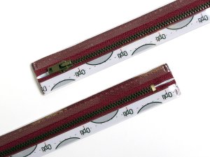 Reißverschluss Opti M45 Werra Antik golden nicht-teilbar 20 cm - burgundy