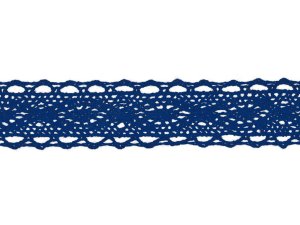 Spitze Baumwolle - 25 mm - kobaltblau
