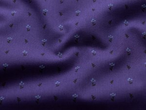 Webware Baumwolle Renforcé mercerisiert für Trachten - regelmäßige Streublümchen - lila