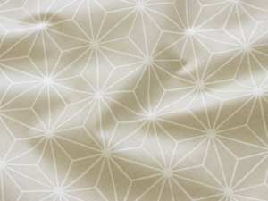 Beschichtete Webware Baumwolle - Sternenmuster - beige-weiß