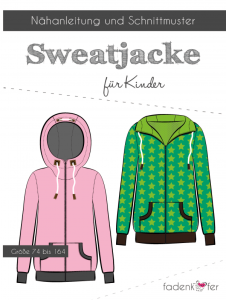 Papier-Schnittmuster Fadenkäfer Sweatjacke Kinder