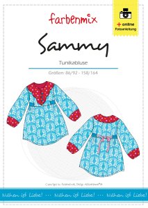 Papierschnittmuster Farbenmix Tunikabluse SAMMY - Mädchen 