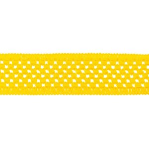 Gummiband elastisch - 50 mm - Lochmuster -gelb